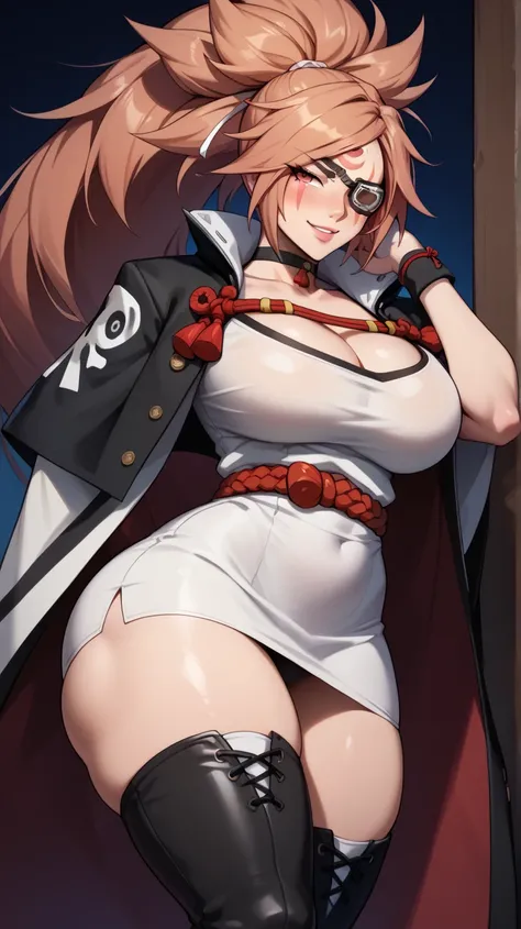 Score_9, Score_8_up, Score_7_up, Score_6_up, Score_5_up, Score_4_up, Source_anime, Tag1, Tag2, quality_masterpiece, Anatomically correct, Huge breasts, Curvy, Wide hips, big butt, Thick thighs, Sensual woman, mature female, Seductive, Baiken, Guilty_gear, ...