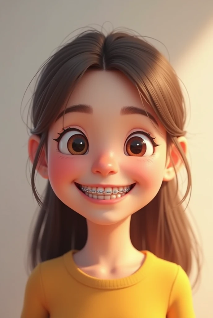 A girl wearing braces 