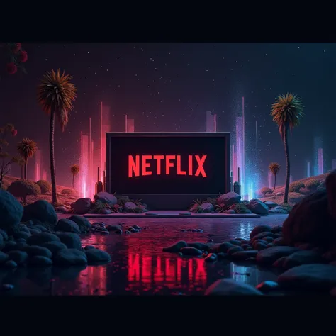 Netflix with cool interactive background