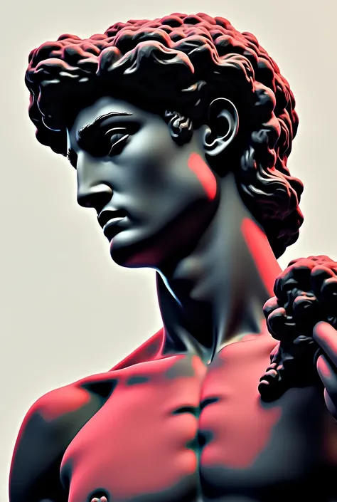 Pop art of David (Michelangelo) ,4 shade of black white color