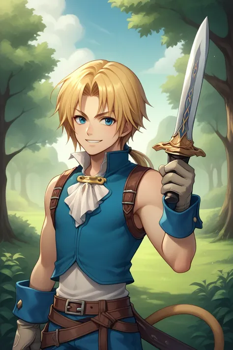 score_9, score_8_up, score_7_up, source_anime, highly detailed, 1boy, solo, skinny,
zidane, 1boy, blonde hair, medium hair, monkey tail, low ponytail, parted bangs,  weapon, male focus, solo, gloves, knife, dagger, sword, blue eyes, holding, dual wielding,...