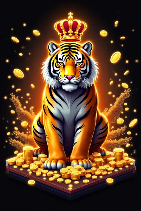  Make a logo for me , with the name  : GRUPO FA
Use casino aspects, fortune tiger, money, crown