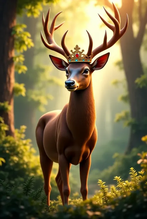 The deer's appearance: The king shows a beautiful deer.