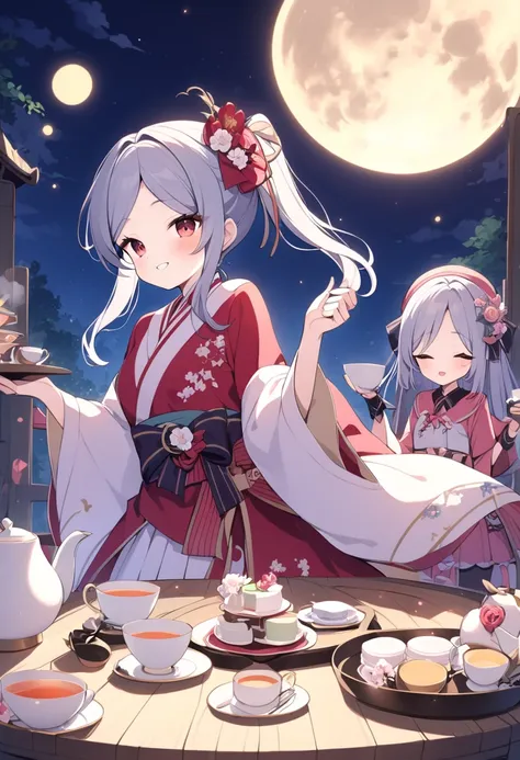 Moonlit Tea Ceremony/Tea party under the moon/Tea party under the moon