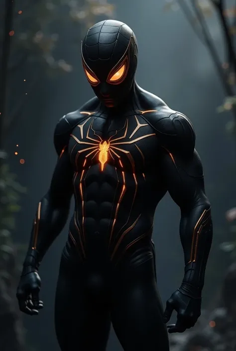 3d black aesthetic spiderman 