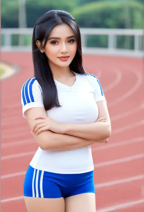 close-up of beautiful Indonesian, Zee Asadel is a Indonesian actress and ex-JKT48 pop girl group singer, Ancika Mehrunisa Rabu is a female character “Ancika: Dia yang Bersamaku 1995” 2024 Indonesian romance movie, age 20 years girl, face looks youthful lik...