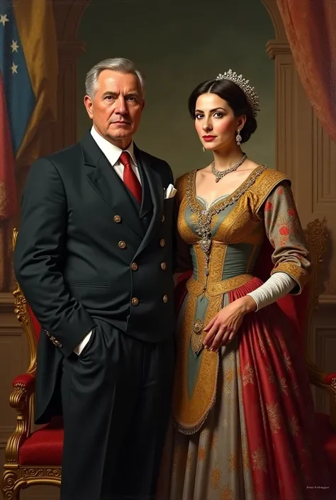 Create an image of Antonio José Leocadio Ramón de La Trinidad and María Guzmán Blanco. 