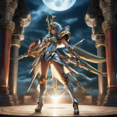 - Main Character, Beautiful "Italian" Woman, Full Tribal Tattoo Style Arms

- Wearing a costume ("Full Sexy Armor"), the embodiment of the form of "Erna Steel Saint - Saint Seiya", (Open Chest and Thigh Armor). Futuristic Costume Design.
Wearing a dull rob...