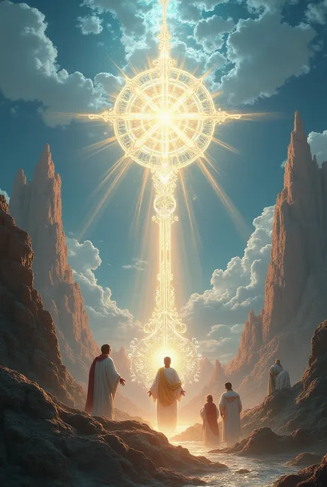 I want an image that is engaging for religious audiences, so that people who see it are amazed at how beautiful and glorious it is in terms of religion.