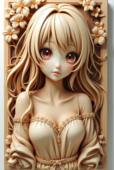 I wanna 3D wooden picture of anime girl 