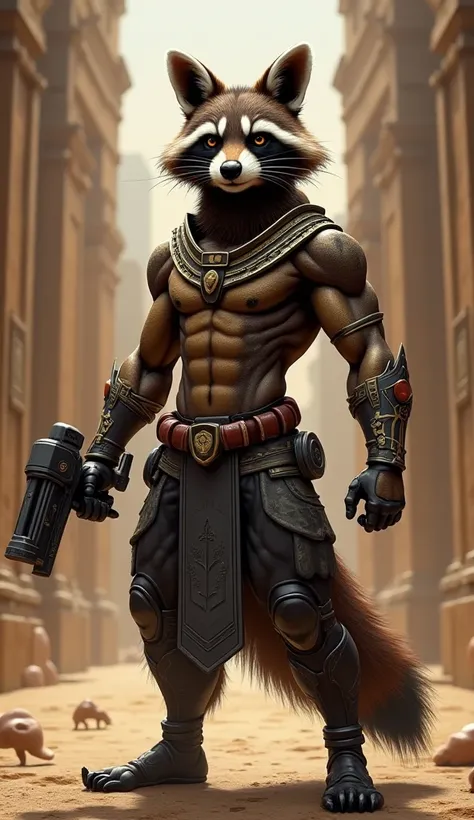 Here’s a detailed prompt for an Anubis and Rocket (Guardians of the Galaxy) hybrid character:

"Create an image of a hybrid character that combines the features of Anubis, the ancient Egyptian god of the dead, with Rocket Raccoon from Guardians of the Gala...