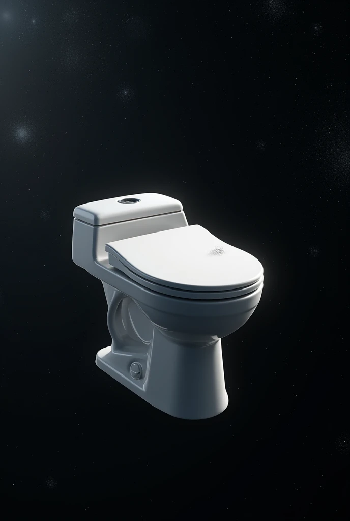 white toilet in space