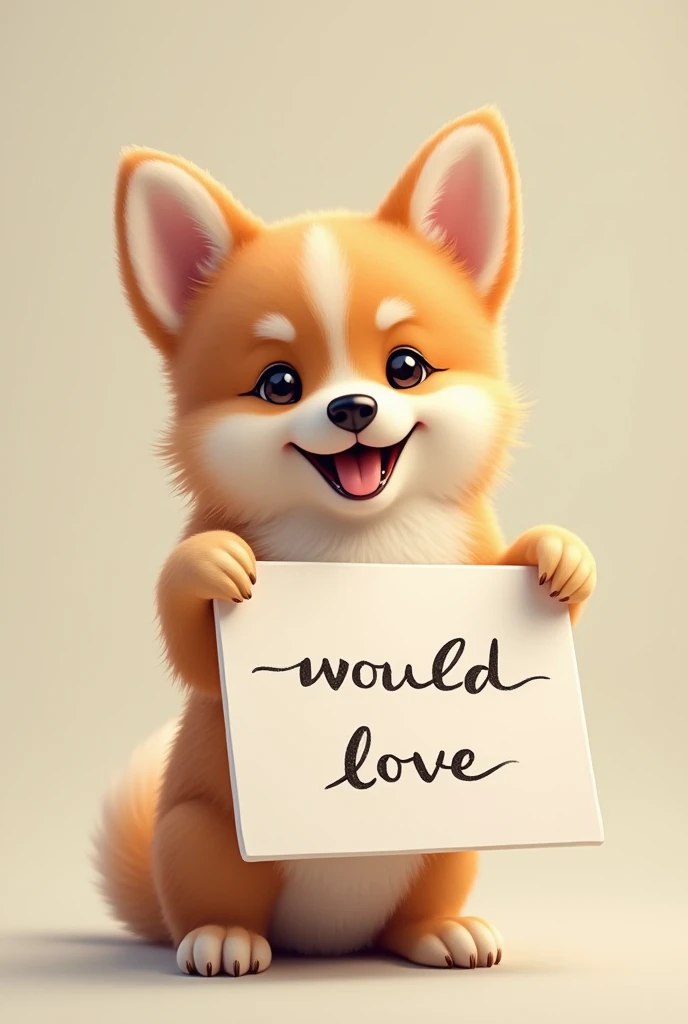  The little dog in the meme  " a few requests "  holding a sign that says "Would love "