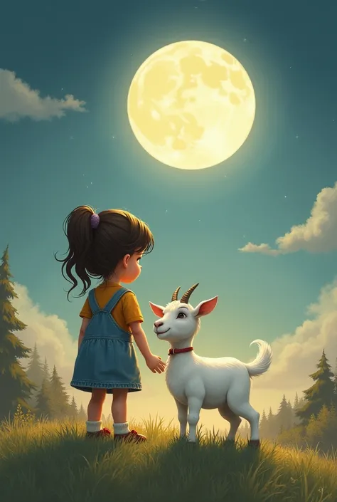 A  and a  lived in a village. The two were very good friends. They played and read together every day. One day they saw a cute goat. The goat was very beautiful. He had white hair and black eyes. The boy and girl were very happy to see the goat. They decid...