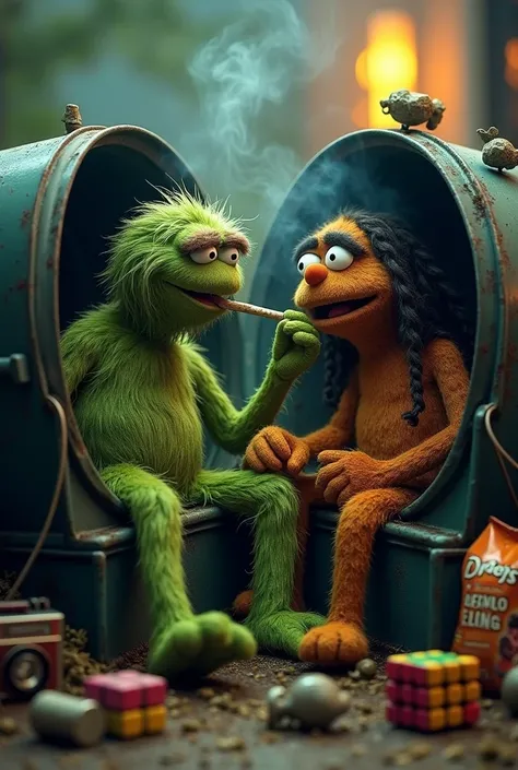 Oscar the grunch smoke weed with snoop dogg