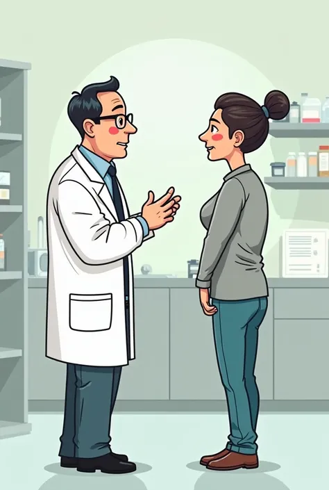 Create a cartoon of a doctor and a patient at the doctor's office,  with the patient saying;
-Doctor , My throat went up in the ass ? The patient is neither a fat white man ,.Not even thin black hair and glasses 