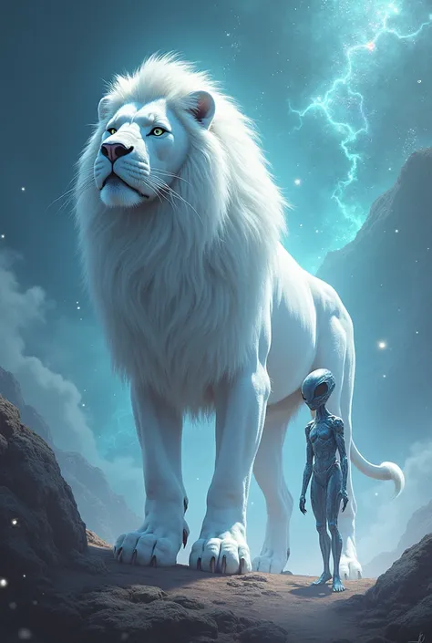 I want a white lion and an alien ,  preferably that resembles the game Among Us
