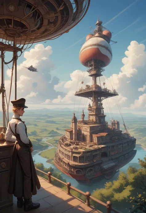 Scenery, Giant steampunk biopunk airship