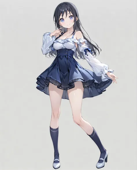 ( in the seat),( alone),

 masterpiece、  high quality 、  high resolution、
 grey background、
(  head to toe:1.5、 full body view:1.5)、In the center:1.2、

Ayase Aragaki,  long hair,  blue eyes,  black hair, 

(  very beautiful:0.9)、(  very cute :0.9)、
(round ...