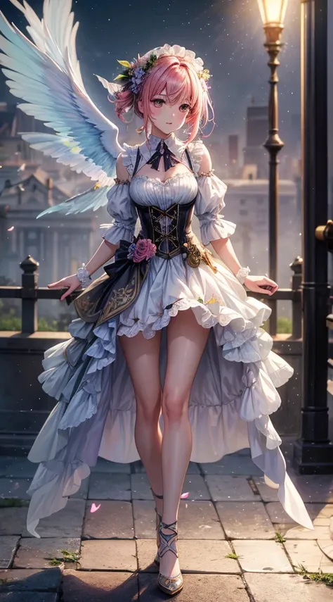 FINE ART MASTERCLASS SPLASH SPRAY TRICKLE DOVES OF RAINBOW OPARIN PRISMA SAKURA OIL COLOR,Steampunk Celestial Ether Ghost Fairy ,  high resolution,  super high heels, Center, Bokeh,  lens flare, Foggy Dusk, bloom, light bloom,  cinematic lighting ,   HIGH ...