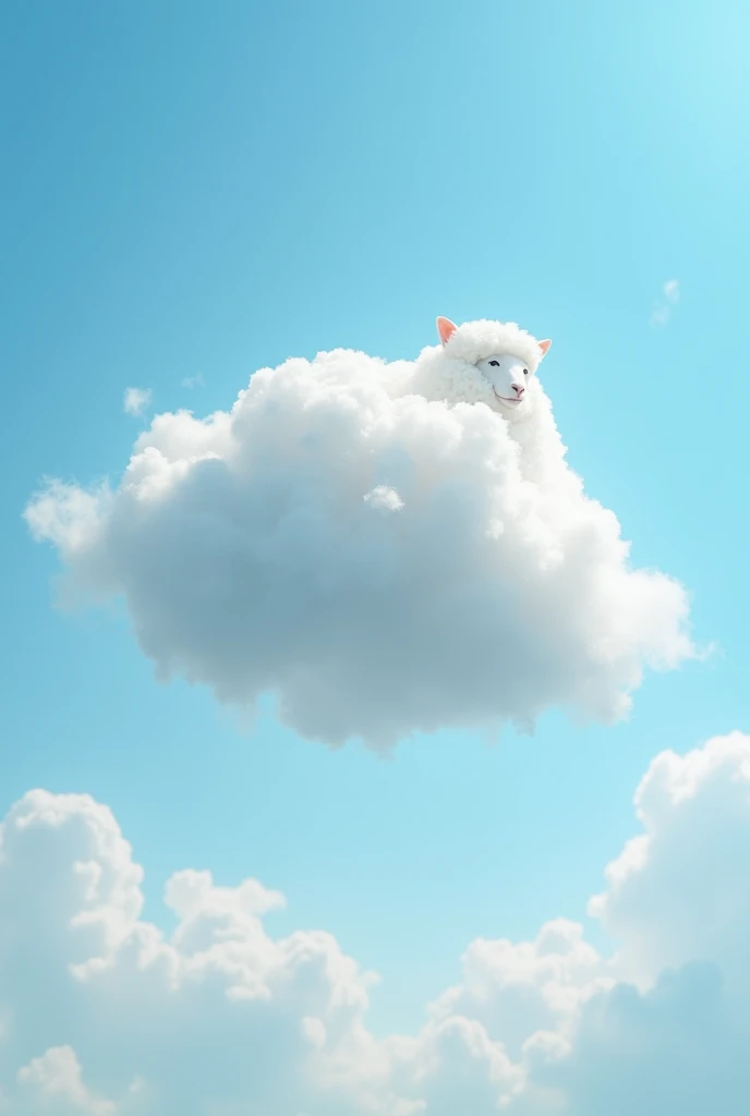 Cloud in the sky in the shape of a sheep 