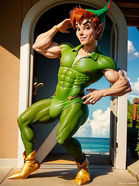 Peter Pan, Leotard, Muscular, Full Body