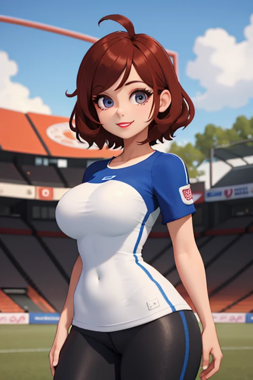 8K, (best quality:1.3), (masterpiece:1.3), (detailed:1.2), ultra high res, colorful, extremely detailed eyes and face, beautiful detailed eyes, 1girl, solo, (Beautiful, medium breasts:1.2), (45 years old:1.2), THICK, she's a Soccer Mom, MILFs, one woman, M...