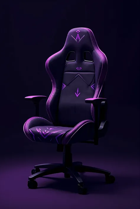 logo gamer chair pixel art purple black background