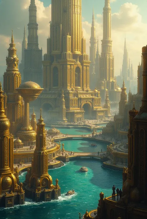  Imagine a magnificent city,  more advanced than its era . golden palace,  advanced technology ,  the vast canals . That's Atlantis .