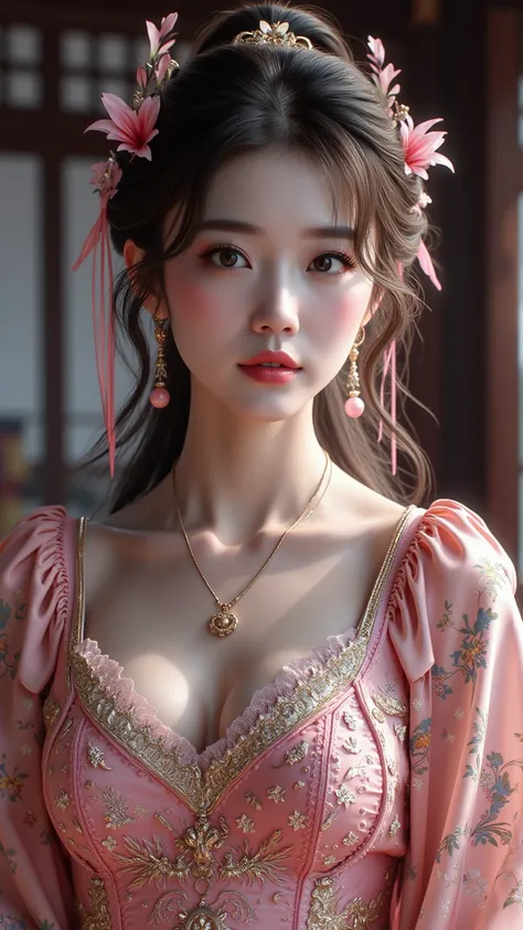 ( Photo realistic and ultra-realistic 8K CG :1.2)  a perfect masterpiece ， with exquisite pattern ，Half-length portrait， highlights the best quality and fine detail 。 Shoot with 70mm telephoto lens， with perfect and detailed lighting ，And with noise cancel...