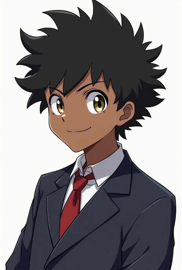 Name: Isaac
Age :  Adolescent
Ethnicity :  Japanese
Appearance :

 pele negra (very dark, deep tone)

 Short hair on the sides and middle on top ,  with half-wavy texture ,  half curly

Brilliant golden eyes

Round and fluffy nose

Common lips,  drawing st...