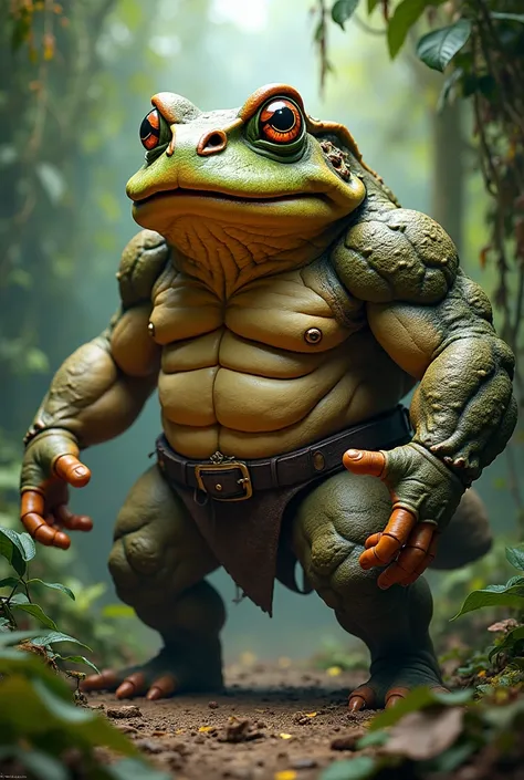 Make a muscular toad 