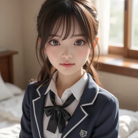  1 girl，3DCG， 3D character ，(とても cute女子高生:1.3)， Masterpiece， highest quality， high resolution，((( photorealistic with a sword:1.4)))， RAW photos ， ray tracing， Physically Based Rendering ， beautiful girl，(Age 15:1.4)， white skin， cute， beautiful， attractiv...