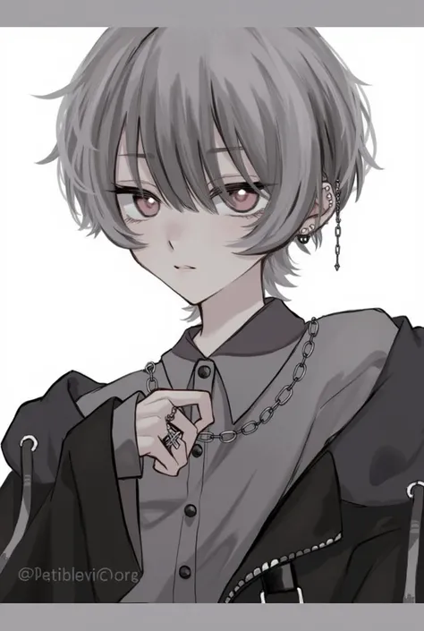 Let's try to create this image for me. Don't look like the example, make it different.
The same hairstyle, but a little longer, was shoulder-length, white hair, bright red eyes, put on a silver cross earring on the left, put on a silver cross necklace.