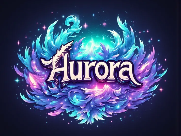 Create an image to use as a profile picture for a game called Mobile Legends with Aurora written in the middle, 