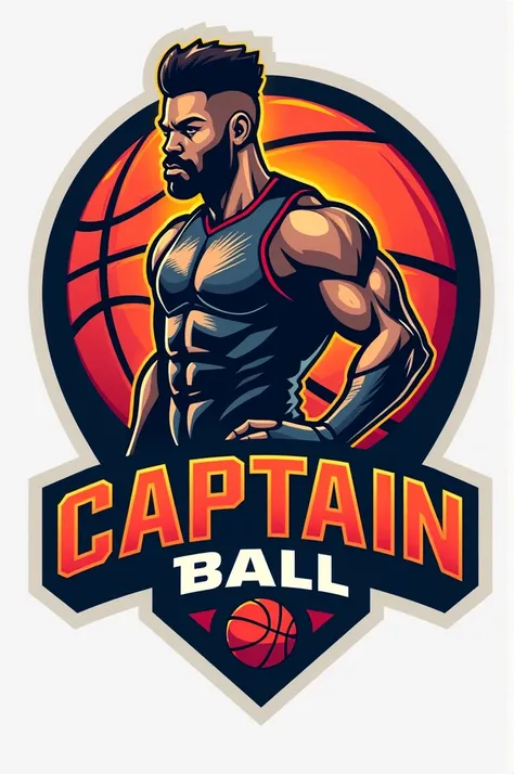 Make a logo for captain ball of basketball 