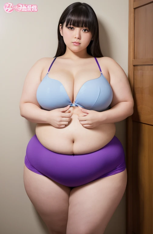 Fat girl,  obese overweight  ,   very fat  , Extra thick Japanese woman has  ,   very fat   hip,   BIG BREAST, Thick arms,     japanese girl, Slim face,   個の非常に big hips があります ,  big hips ,   big stomach,  thick legs,    idol、