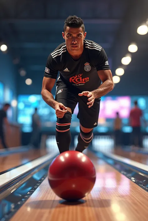 Ronaldo is bowling.