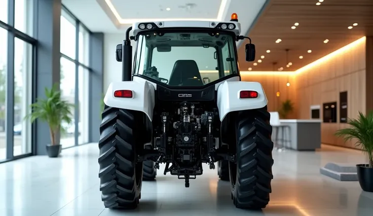 2025 Honda 2216 Tractor colour white full hd image in showroom back view






