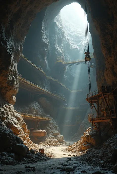 Inside mining site 3d picture 