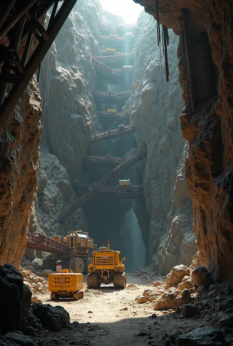 Inside mining site 3d picture 