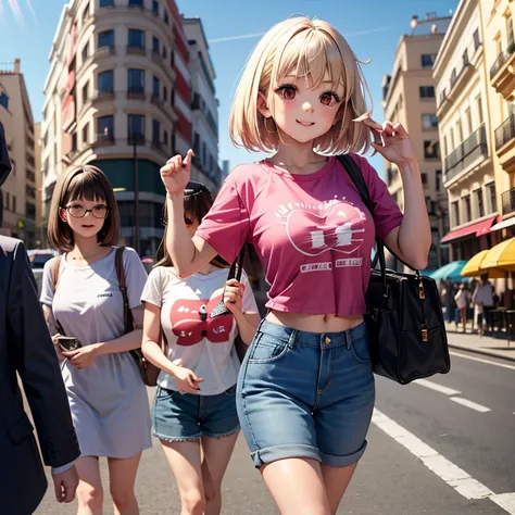 Chisato wearing a Barcelona t-shirt looking sexy