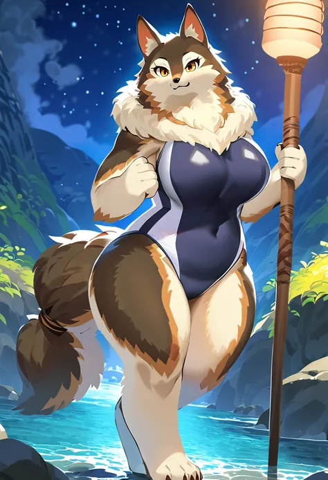 (top quality, best quality, Bogexboog, High-quality illustrations, masterpiece, perfect artwork, cinematic light and shading, 16k, 1080p, uploaded on e621)(kemono, furry, anthro, alone), 1 larger female, (very detailed body, face, tail, arms, hands, legs, ...