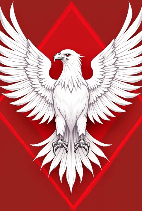 create a logo for a soldier t-shirt on naked beauty women. The logo will include a white eagle model and white and red colors. the image is supposed to be cyber

