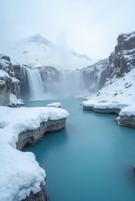 Beautiful Images of tourist attractions in Iceland like golden circle in winter