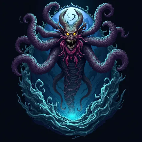 Create a logo for a pirate crew called Gods of the Abyss