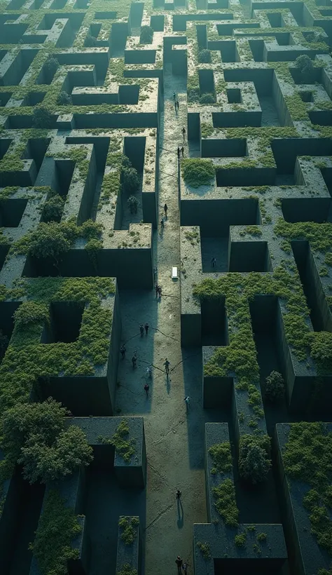 
• Overhead drone shot – The labyrinth’s ever-shifting pathways look like a moving puzzle from above. (Visual spectacle, grand scale, mysterious layout)