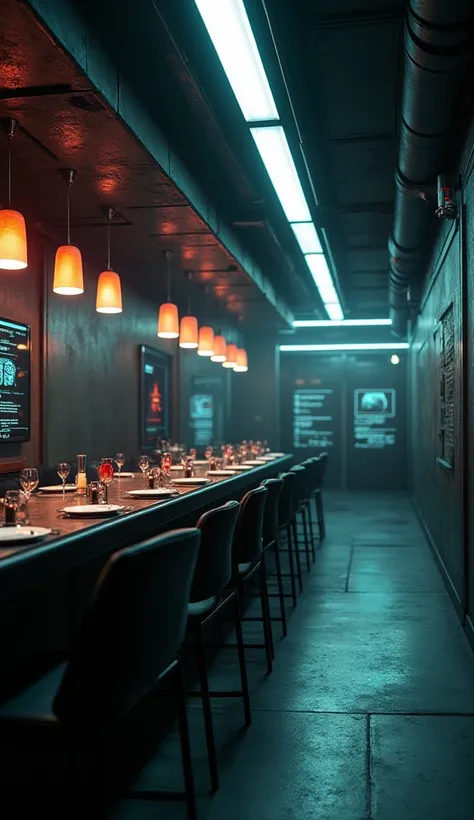 Metal Gear Solid – SHADOW MOSES ESPIONAGE CAFÉ (Futuristic Stealth Dining Experience)
"A hyper-realistic 8K image of a cutting-edge, high-tech Metal Gear Solid-inspired restaurant hidden inside an underground military base. Guests enter through a secret do...