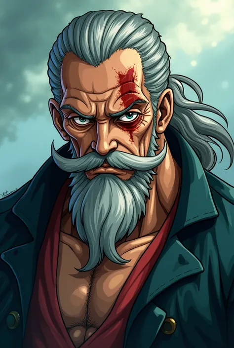 Anime photo of old scooper gaban from one piece 