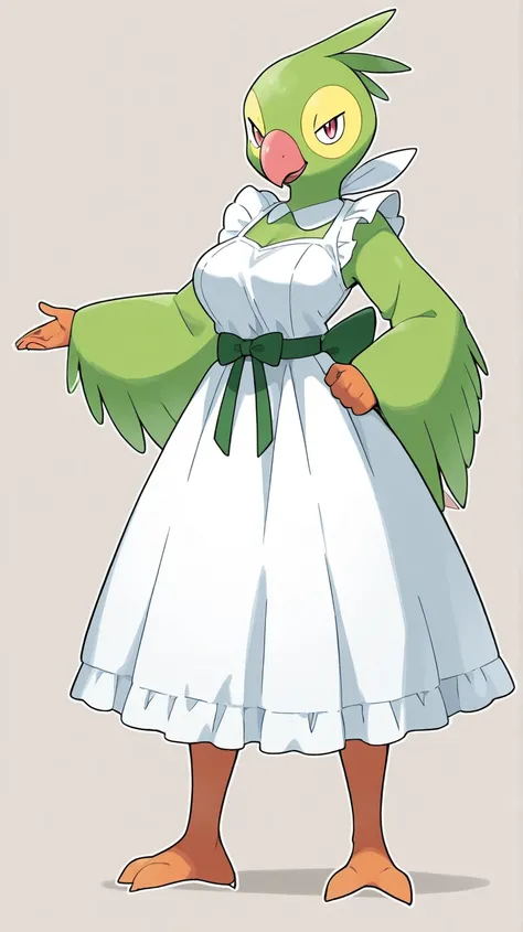 Female furry ager sarina green parrot pokemon style 